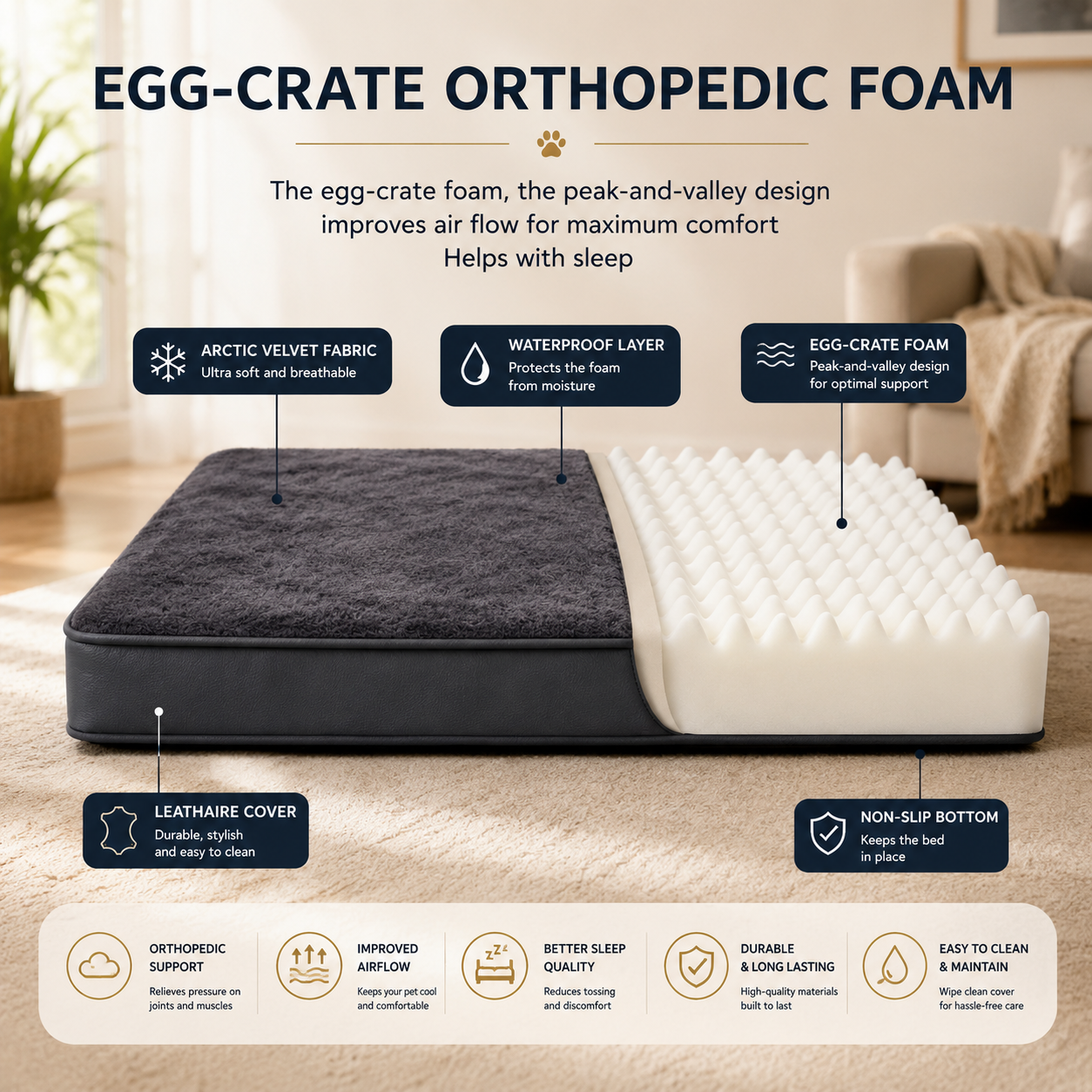 Orthopedic Pet Bed and Mattress