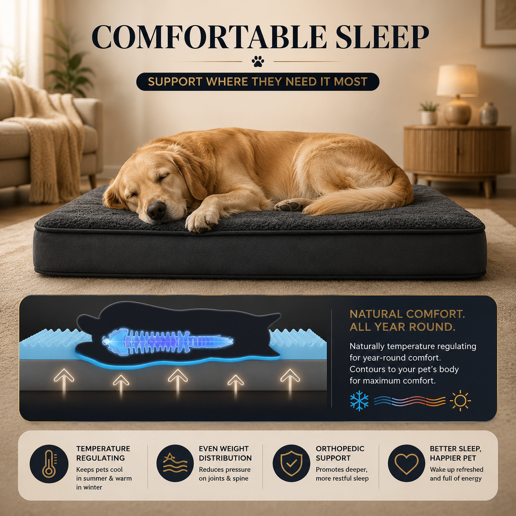 Orthopedic Memory Foam Pet Bed