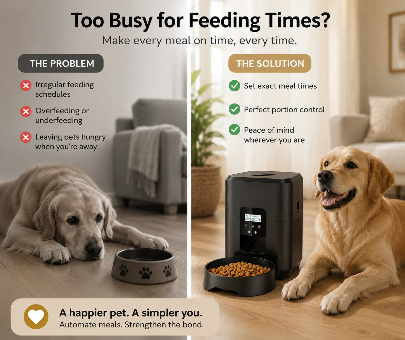 2L USB Automatic Pet Food Feeder