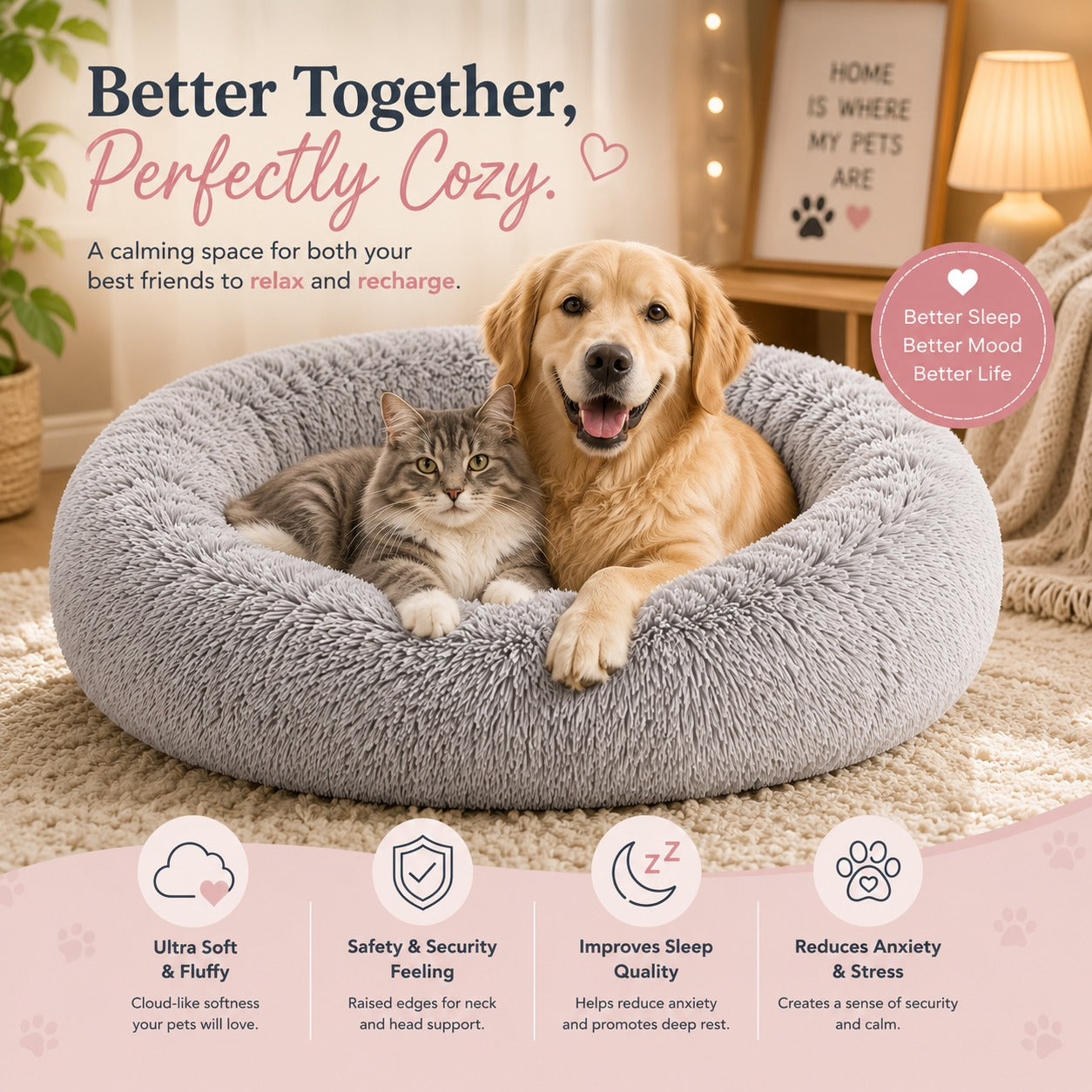 Anti-Anxiety Calming Donut Bed
