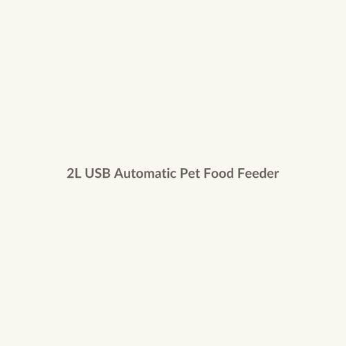 2L USB Automatic Pet Food Feeder
